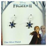 Disney frozen snowflake drop earrings silver