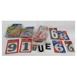 Stencils, house numbers and letters, various