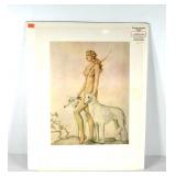 Vargas print, unframed under plastic wrap, 21x29