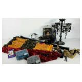 Halloween group, includes wig, costumes, candle