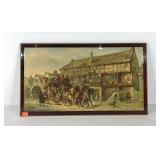 Stopping at the Inn print by J. C. Mags, mounted