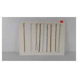 Jewelry, nine chains in various styles