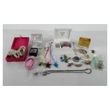 Jewelry, includes glass pendants and earrings,