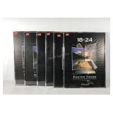 Six 18x24 poster frames, one is missing top edge