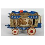 Jim Beam circus wagon decanter, 8" x 11"
