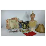 Home decor group, includes curtains, throw