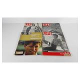 Magazines, three Life magazines and one Look