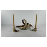 Hull pottery, basket with two matching