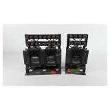 Two railroad KP relay rack switches