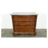 Marble topped server, 20" x 38" x 37", one drawer