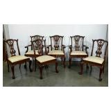 Set of six Chippendale style chairs, 3 captains