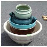 Pottery Planters and mixing bowls