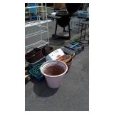 Miscellaneous items, planter, cooler, etc.
