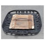 Tobacco Basket and wooden Hatch lid nailed to it