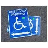 Two Handicap Parking Signs