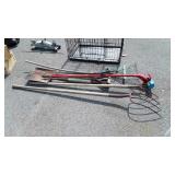 Long handled tools, well used