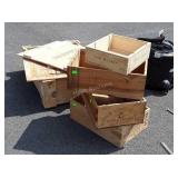 5 Wood Advertising Wine Bottle Shipping Boxes