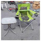 Camping Chair and side Table, both used condition