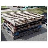 5 misc used wooden pallets