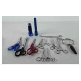 Mixed group, includes scissors, forceps,