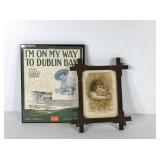 Wall art, Adirondack frame with advertising