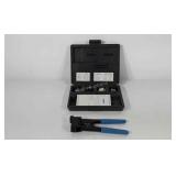 AMP hand crimp tool with case and posn adapters