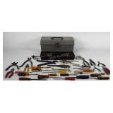 Craftsman toolbox and contents, screwdrivers,