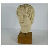 Alexander the Great head sculpture, 19" tall