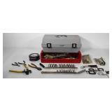 Poly Craftsman toolbox and contents, includes