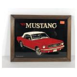 Wall art, 1965 Mustang glittery picture, framed