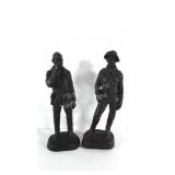 Two artist signed statues, one Named Cavalry