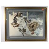 Carousel horse print by Nancy H. Strailey, signed