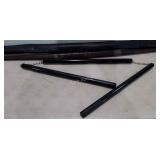 Thee section nun chucks with case and wooden arrow