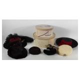 Victorian Trading Company hat boxes with hats,