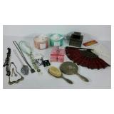 Vanity accessories,  includes mirror and brush,