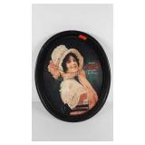 Advertising, oval Coca-cola tray, 15"