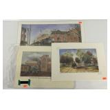 Art prints, two by Landis Brent Whitsel, both