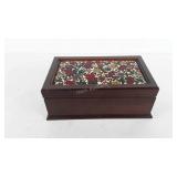 Wooden jewelry box, 4.5" x 6.5" x 11"