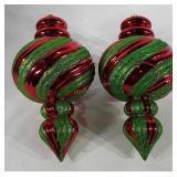 Christmas decor, two large ornaments