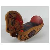 Wooden horse rocker, "Spotty", 19", has crack to