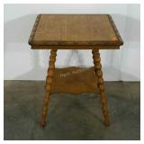 Table with carved edges, 24 x 24 x 29