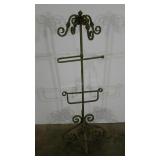 Heavyweight metal butler valet stand, 57" tall