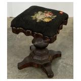 Needlework stool, age wear as shown