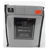 Hotel style queen size six piece set, 800 thread