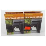 Two solar rechargeable motion activated LED wall