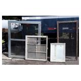 Windows, and chicken wire screen