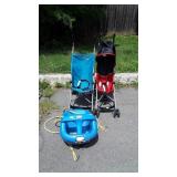 2 baby strollers, little Tikes swing