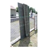 4 early wooden shutters 14x72", louvered
