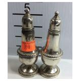 Sterling silver weighted salt and pepper shakers