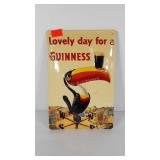 Advertising,  Guinness metal sign, slightly bent,